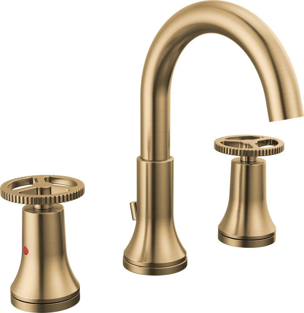 Two Handle Widespread Bathroom Sink Faucet in Champagne Bronze 