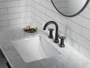 Two Handle Widespread Bathroom Sink Faucet in Matte Black 