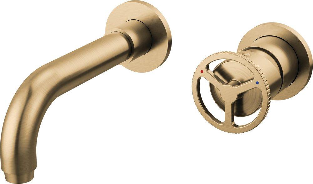 Single Handle Bathroom Sink Faucet in Champagne Bronze 