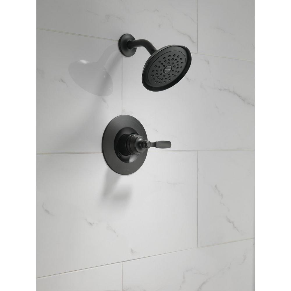 Delta Faucet Matte Black Single Handle Single Function Shower Faucet (Trim Only) 