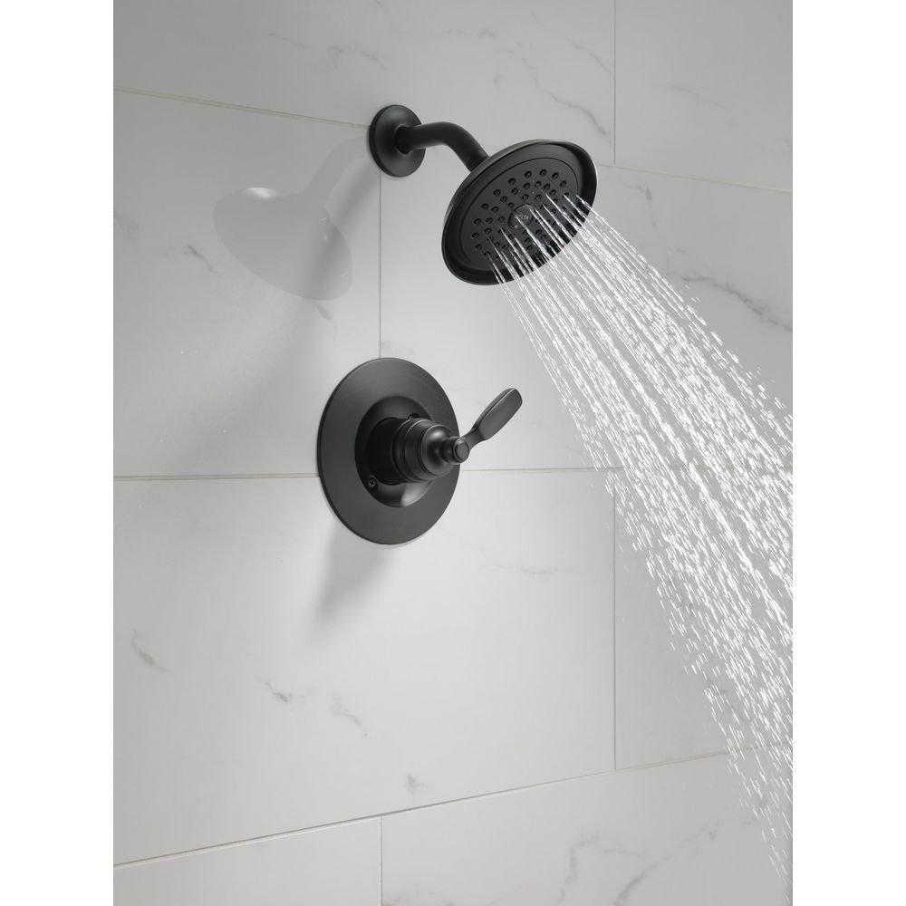 Delta Faucet Matte Black Single Handle Single Function Shower Faucet (Trim Only) 