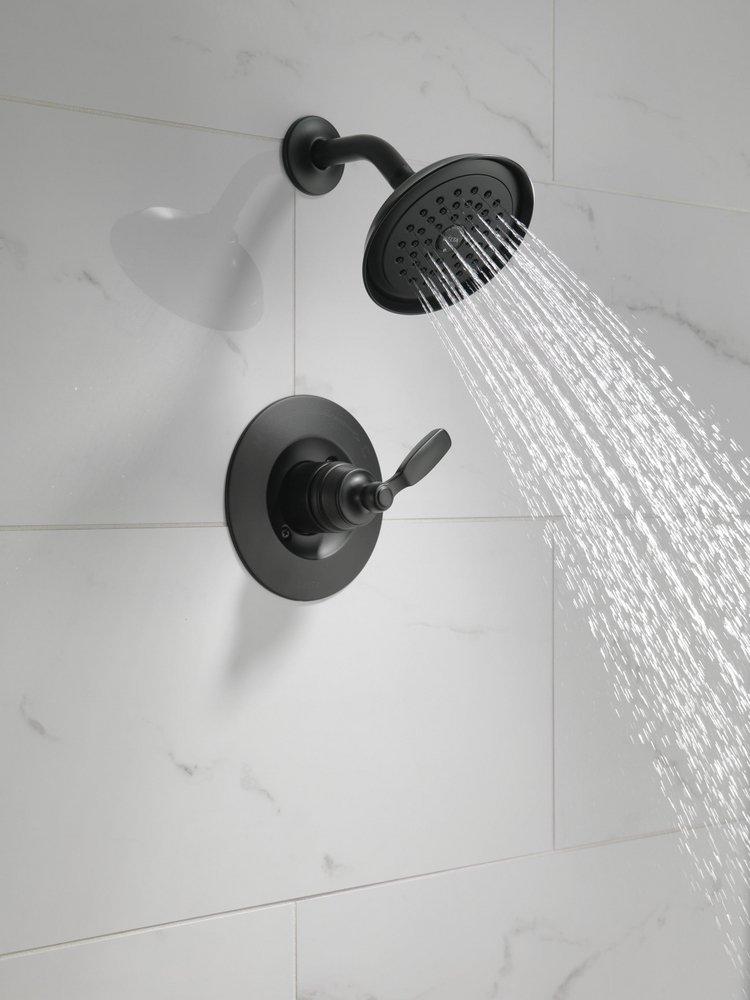 Delta Faucet Matte Black Single Handle Single Function Shower Faucet (Trim Only) 