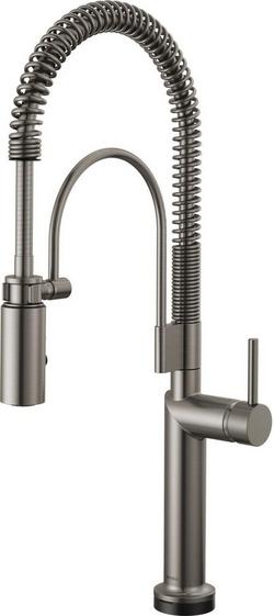 Single Handle Pull Down Kitchen Faucet with Touch Activation in Luxe Steel (Handle Sold Separately)