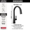 Delta Faucet Matte Black Single Handle Pull Down Kitchen Faucet 