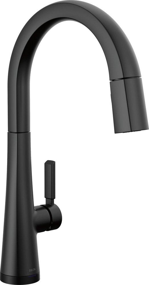 Single Handle Pull Down Kitchen Faucet in Matte Black image number 14