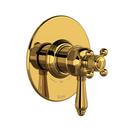 Single Handle Thermostatic and Pressure Balancing Valve Trim in Unlacquered Brass