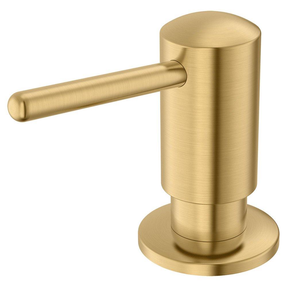 Contemporary Soap Dispenser in Satin Brass 