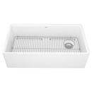 DXV Canvas White 36 x 20 in. No Hole Fireclay 1 Bowl Undermount Kitchen Sink 