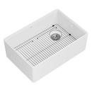 DXV Canvas White 29-3/4 x 20 in. No Hole Fireclay 1 Bowl Undermount Kitchen Sink 