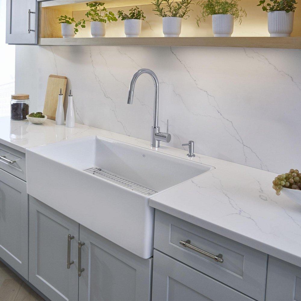 DXV Polished Chrome Pull Down Kitchen Faucet 