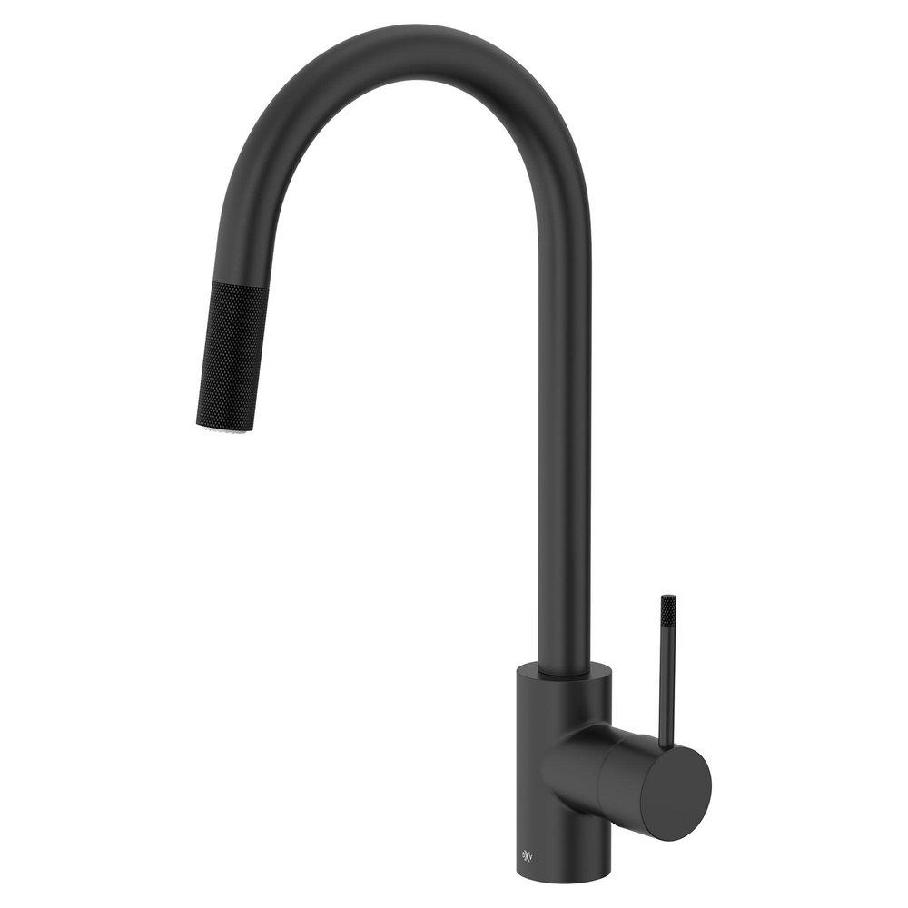 DXV Matte Black Pull Down Kitchen Faucet 