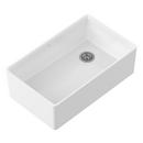 DXV Canvas White 32-3/4 x 20 in. No Hole Fireclay 1 Bowl Undermount Kitchen Sink 