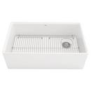 DXV Canvas White 32-3/4 x 20 in. No Hole Fireclay 1 Bowl Undermount Kitchen Sink 