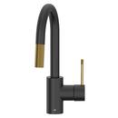 DXV Matte Black/Satin Brass Single Handle Lever Bar Faucet 