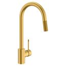 Single Handle Pull Down Kitchen Faucet in Brass