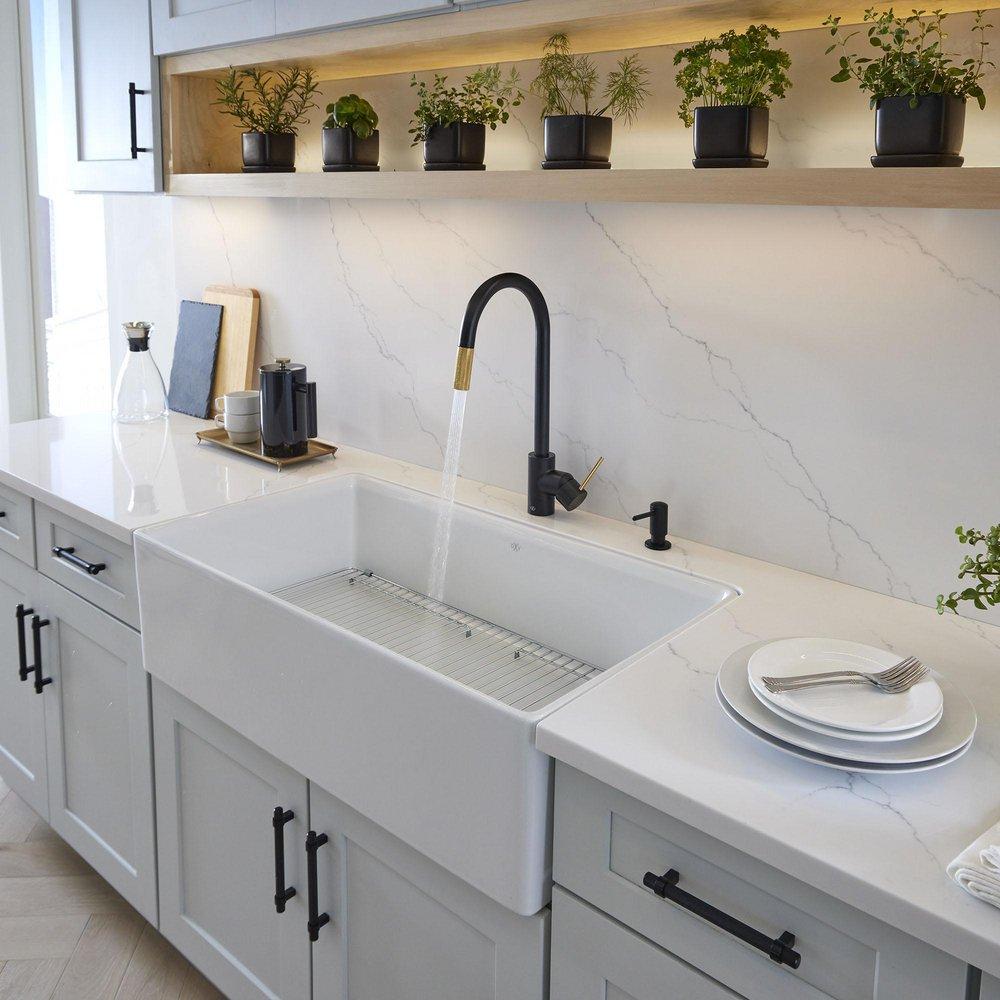 DXV Matte Black Pull Down Kitchen Faucet 