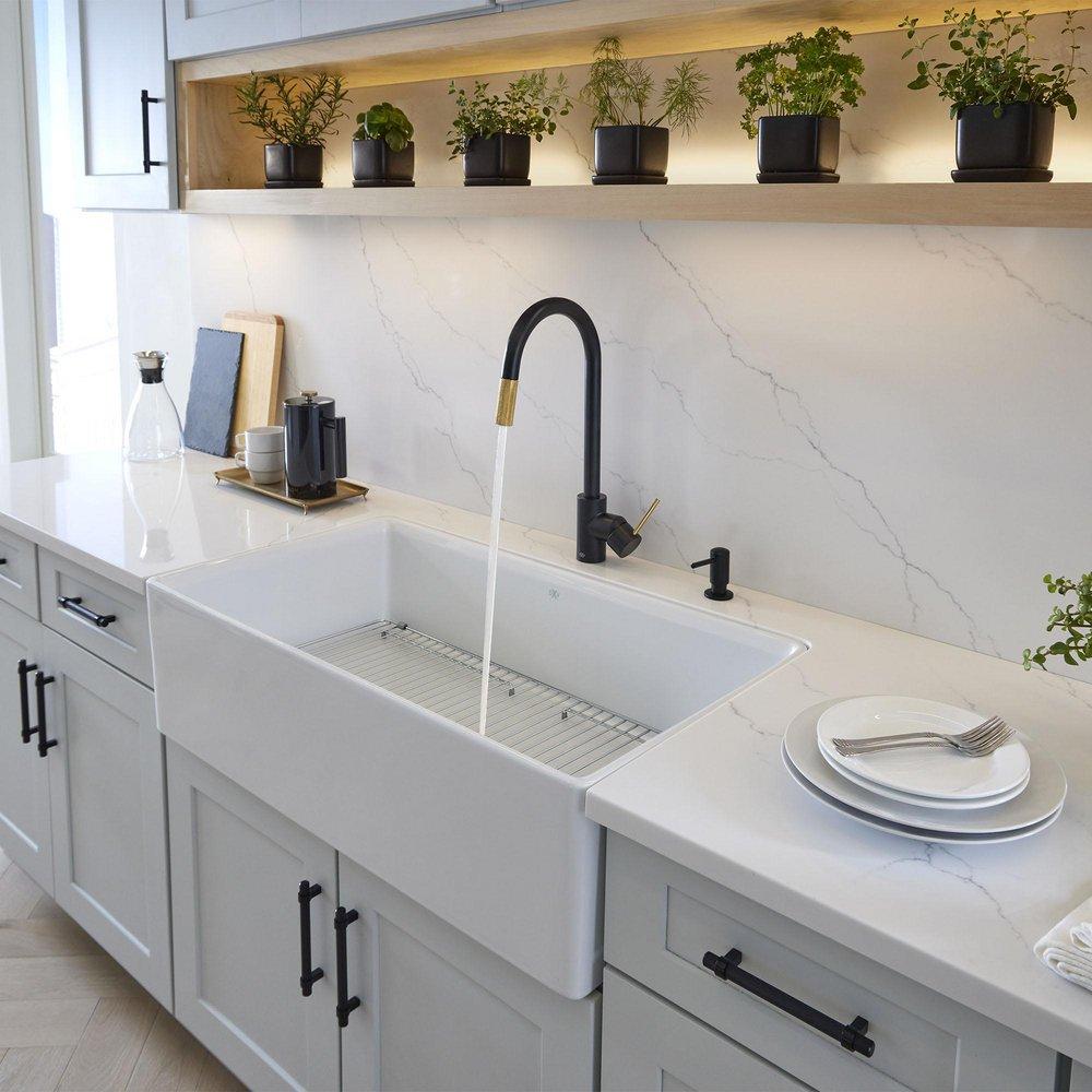 DXV Matte Black Pull Down Kitchen Faucet 