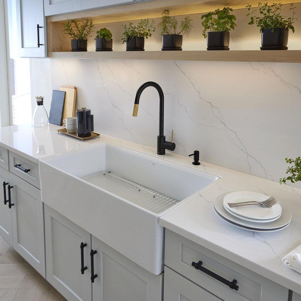 DXV Matte Black Pull Down Kitchen Faucet 