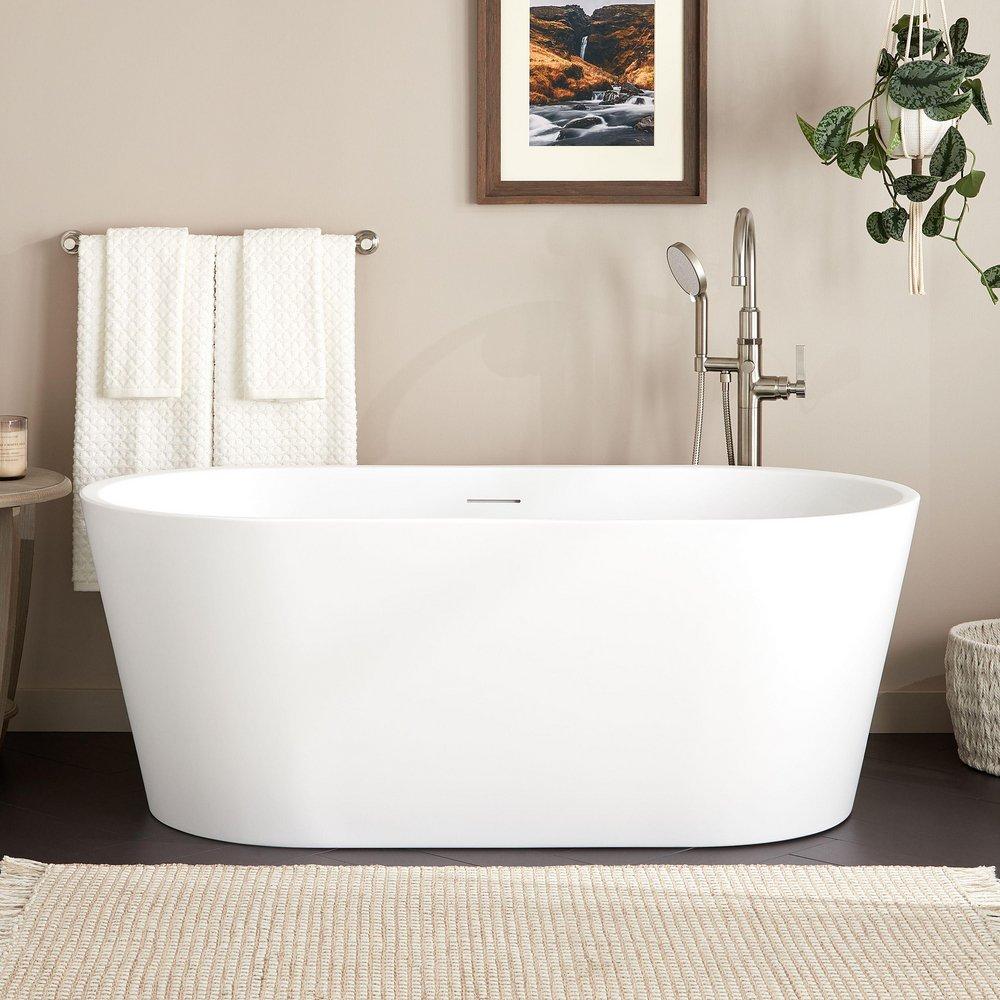67 ACRYLIC FREESTANDING TUB MATTE WHITE 