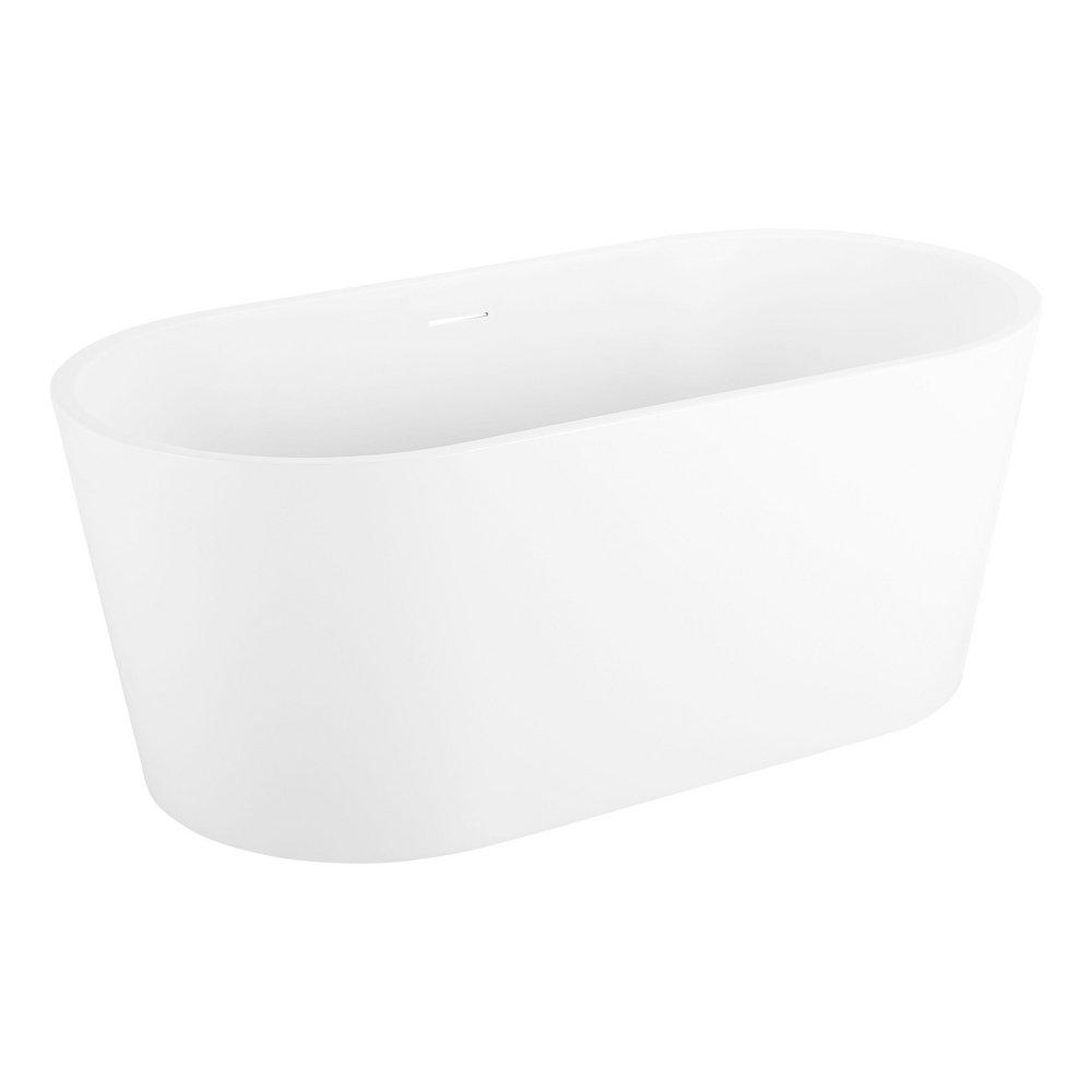 66-5/8  x 31-1/2 in. Freestanding Bathtub with Center Drain in Matte White 