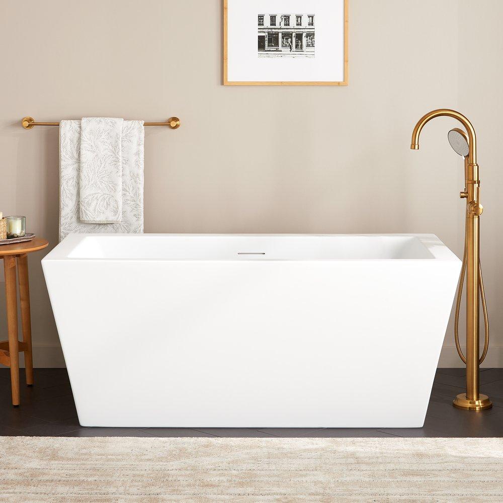 59 ACRYLIC FREESTANDING TUB MATTE WHITE 