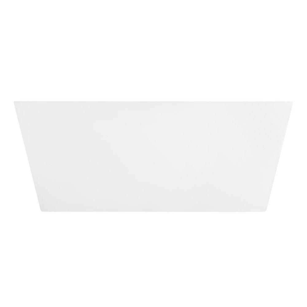 59 x 31-1/2 in. Freestanding Bathtub with Center Drain in Matte White 