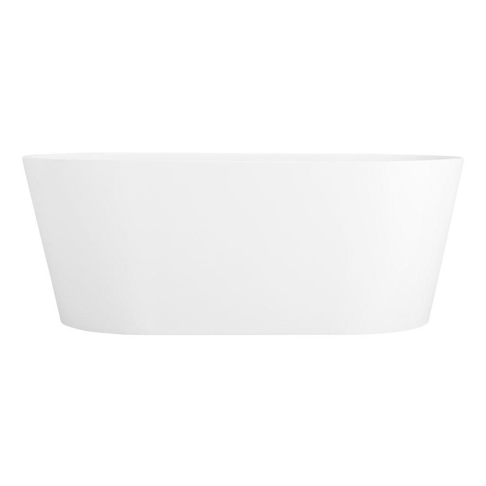 63 ACRYLIC FREESTANDING TUB MATTE WHITE 