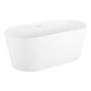 63 x 31-1/2 in. Freestanding Bathtub with Center Drain in Matte White 