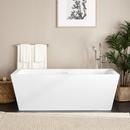 67 ACRYLIC FREESTANDING TUB WITH INTEGRAL OVERFLOW AND NO FAUCET HOLES 