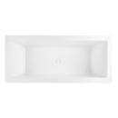 67 ACRYLIC FREESTANDING TUB WITH INTEGRAL OVERFLOW AND NO FAUCET HOLES 
