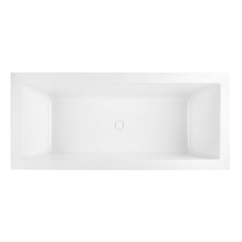 70 x 31 in. Freestanding Bathtub with Center Drain in Matte White 