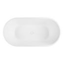 59 x 32 in. Freestanding Bathtub with Center Drain in Matte White 