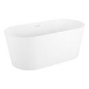 59 x 32 in. Freestanding Bathtub with Center Drain in Matte White 
