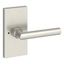 Privacy Tube Lever with 5 in. Rosette in Satin Nickel