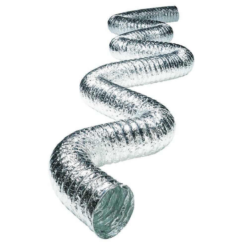 4 in. x 50 ft. Silver Uninsulated Flexible Air Duct 