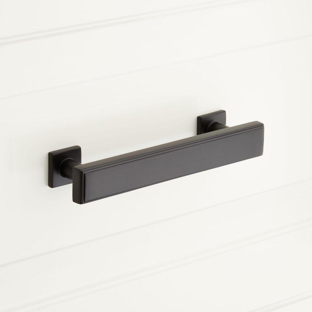 4 CABINET PULL SATIN BLACK 