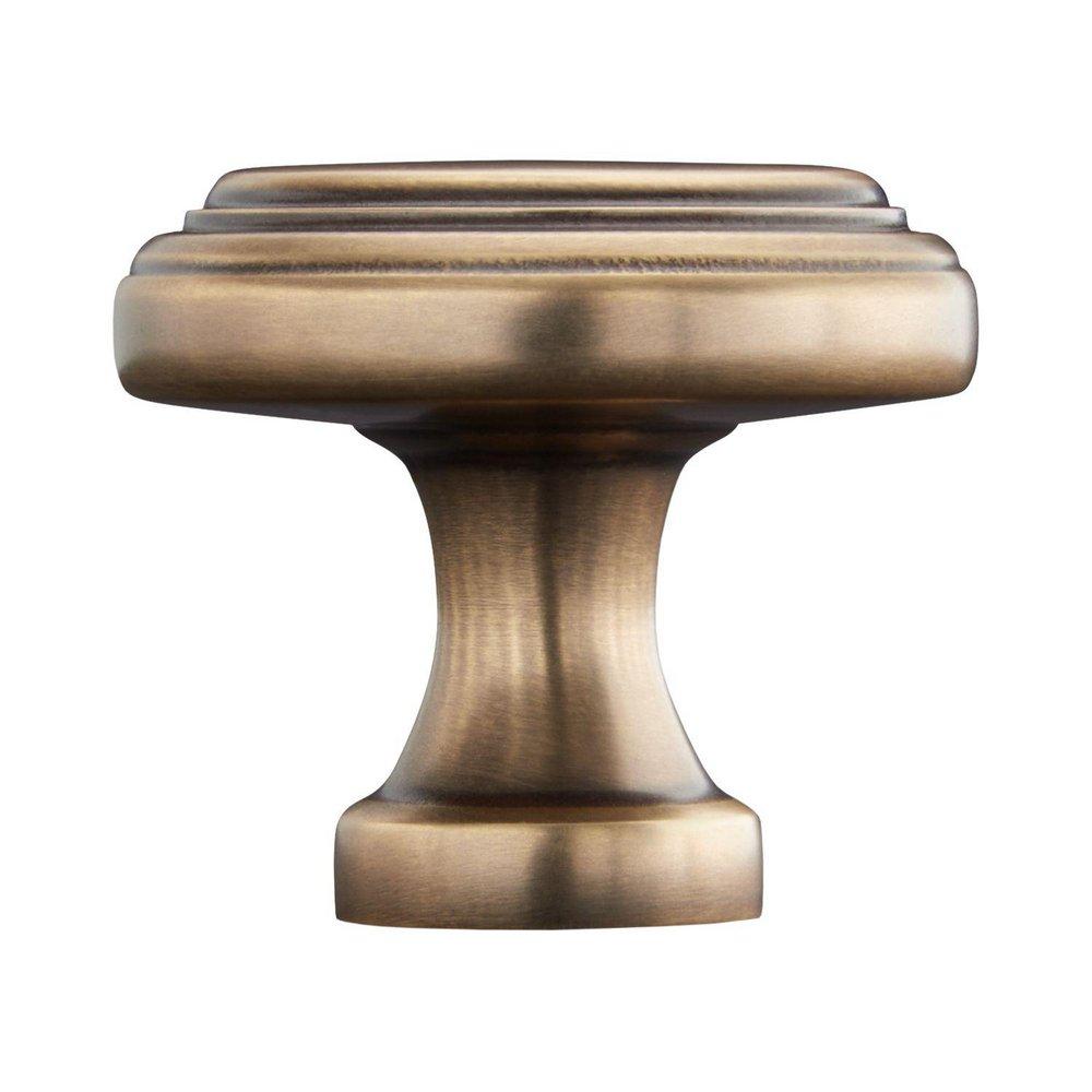 BRASS ROUND CABINET KNOB SATIN BRASS 