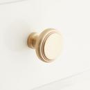 BRASS ROUND CABINET KNOB SATIN BRASS 