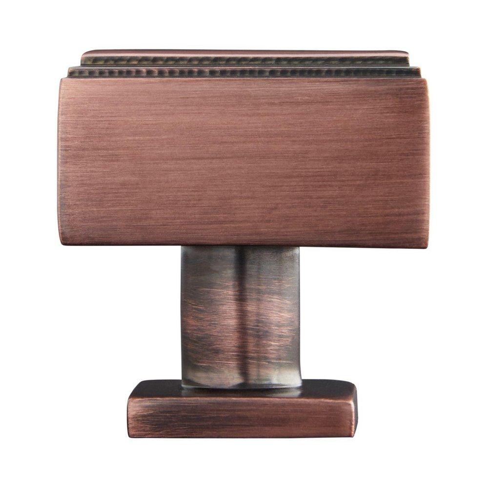RECTANGLE CABINET KNOB ANTIQUE BRASS 