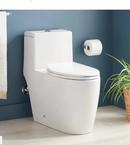 Signature Hardware White 1.28 gpf Elongated Floor Mount One Piece Toilet 