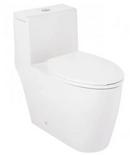 1.28 gpf Elongated One Piece Skirted Toilet in White - Bidet Seat Included