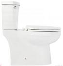 Signature Hardware White/Black 1.28 gpf Elongated Floor Mount Two Piece Toilet 