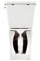 Signature Hardware White/Black 1.28 gpf Elongated Floor Mount Two Piece Toilet 