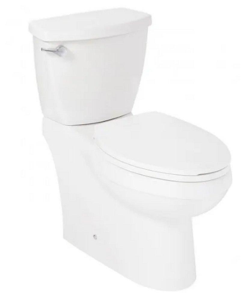 Signature Hardware White 1.28 gpf Elongated Floor Mount Two Piece Toilet 