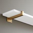 BRASS SHELF BRACKET 7 SATIN BRASS 