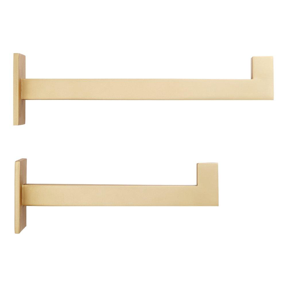 BRASS SHELF BRACKET 7 SATIN BRASS 