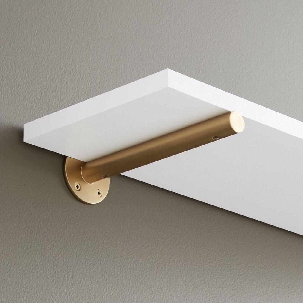 BRASS SHELF BRACKET 81/4 SATIN BRASS 