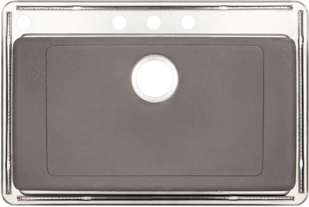 33 in. Drop-in Stainless Steel Single Bowl Workstation Kitchen Sink 