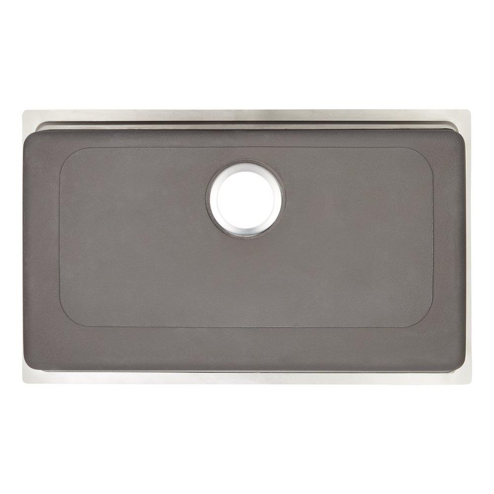 31 in. Undermount Stainless Steel Single Bowl Workstation Kitchen Sink 