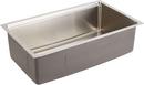 31 in. Undermount Stainless Steel Single Bowl Workstation Kitchen Sink 